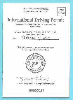 Image of an International Drivers Permit